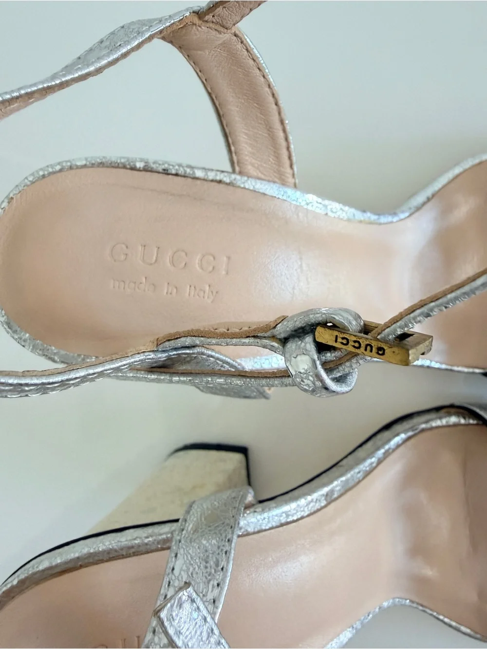 Gucci shimmering silver
